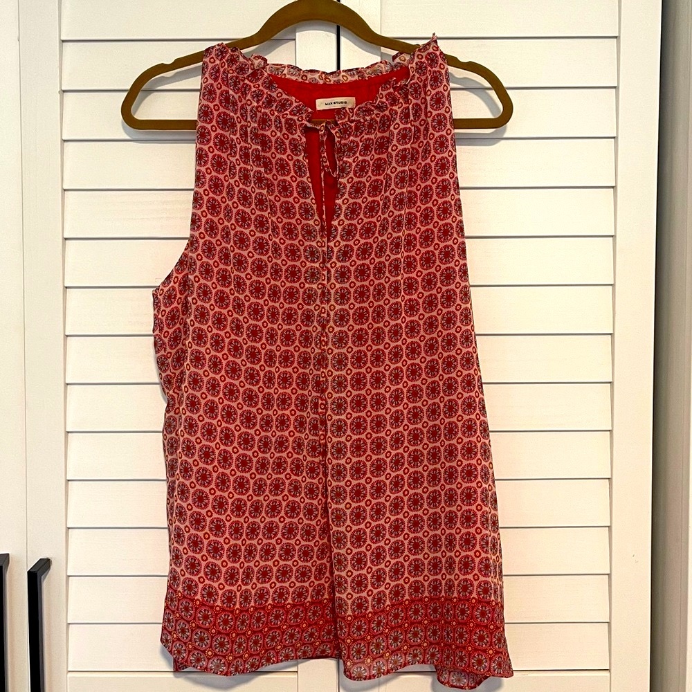 Max Studio Tank with Foulard Medallion Pattern